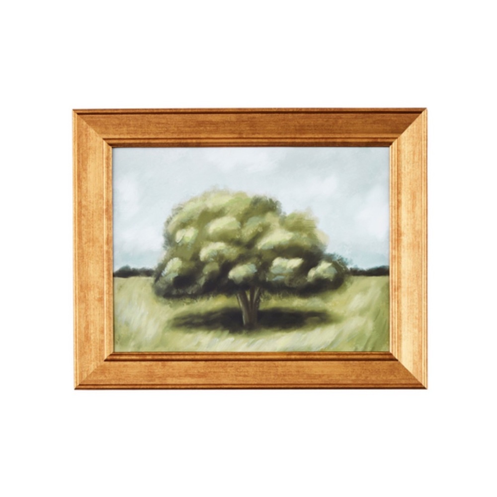 Mud Pie Gold and Green Landscape Painting